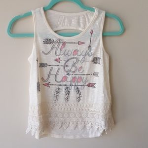 NWOT Embellished Boho Lacey Crop Top